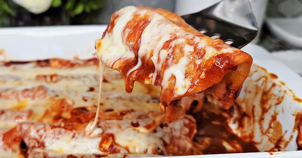 Potato And Cheese Enchilada Recipe - Enchilada Recipes - Meatless Meals