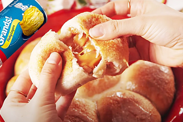Caramel Apple Biscuit Bombs Recipe - Easy Mini Apple Pies Recipe - Canned Biscuit Recipe Ideas