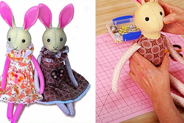 DIY Easter Bunny Doll - How To Make A Stuffed Animal - Easy Easter bunny Idea