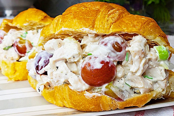Chicken Salad With Grapes - Easy Lunch Recipe - Rotisserie Chicken Recipes