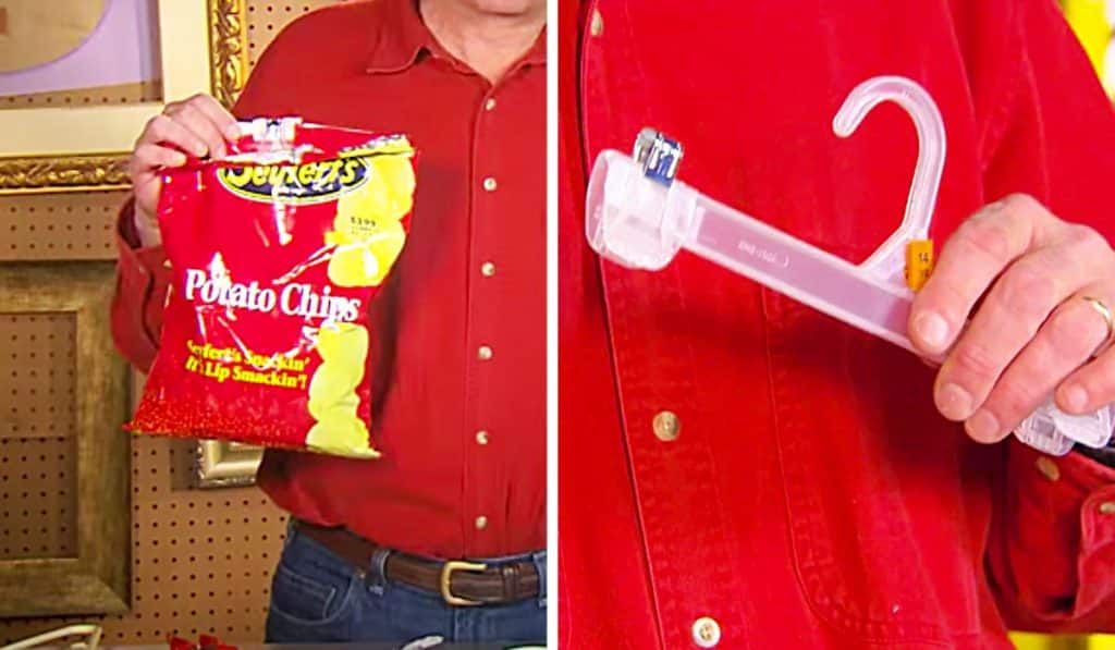 How To Make A Chip Clip From A Hanger - Easy Chip Clip Hack - How To Keep Food Fresh