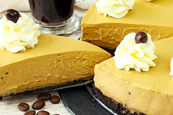 No Bake Coffee Cheesecake Recipe - How To Make Cheesecake - Easy Dessert Ideas