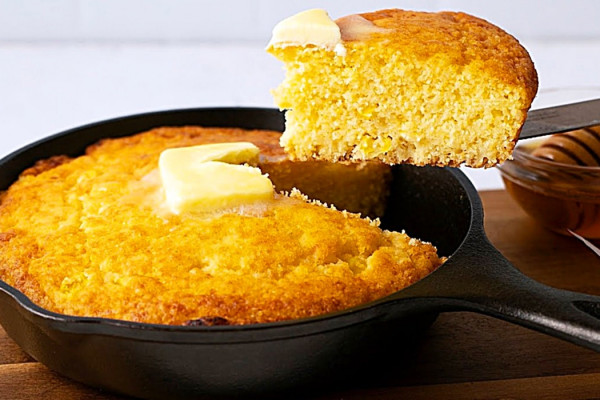 Tender Cheesy Cornbread Recipe - How To Make Cornbread From Scratch - Easy Cornbread Recipe
