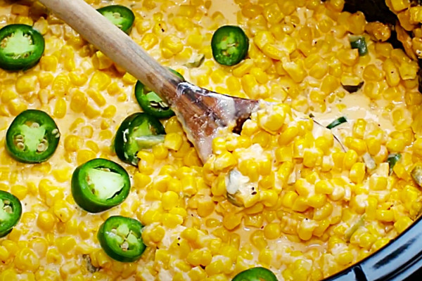 Crockpot Corn And Jalapeno Casserole - Easy Casserole Recipe - Easy Crockpot Casserole Recipes
