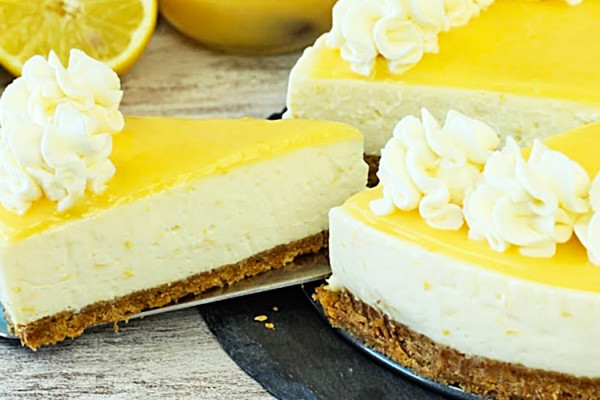 No Bake Lemon Cheesecake Recipe - Easy Dessert Ideas - Jello Cake