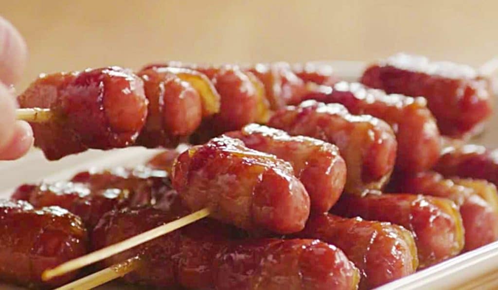 Bacon Wrapped Brown Sugar Lil Smokies Recipe - Appetizer Ideas - Lill Smokies Appetizer
