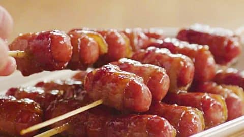 Bacon-Wrapped Brown Sugar Lil Smokies Recipe | DIY Joy Projects and Crafts Ideas