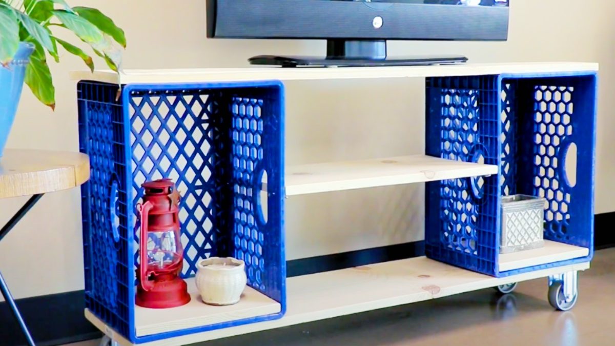 How To Build A Milk Crate Entertainment Center
