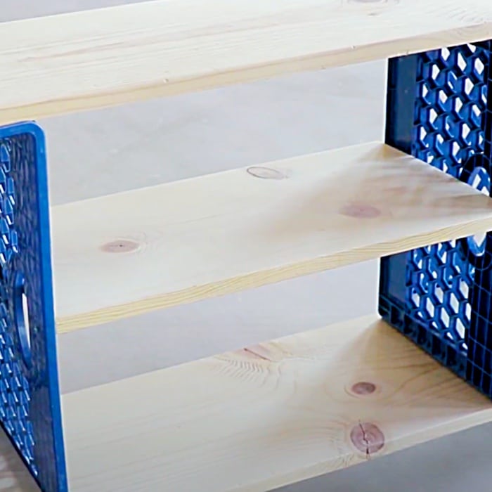 Easy DIY Home Furnishings - Upcycled Milk Crate Ideas - Dorm Room Ideas