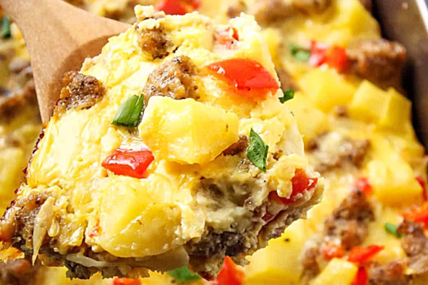 Overnight Breakfast Casserole Recipe - Easy Breakfast Recipe Ideas - How To Make A Breakfast Casserole