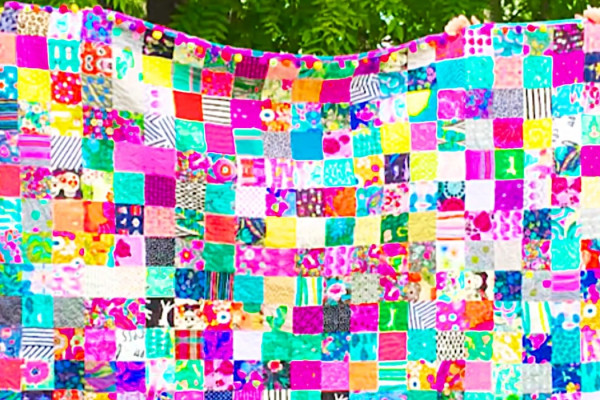 How To Make A Patchwork Squares Quilt - Easy Quilt Ideas - Free Quilt Pattern