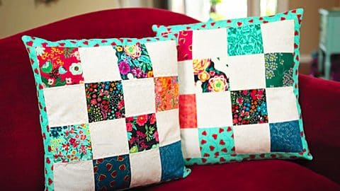 Patchwork Pillow For Beginners | DIY Joy Projects and Crafts Ideas