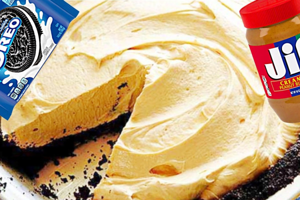 Few Ingredient No Bake Peanut Butter Chocolate Pie Recipe - How To Make A Peanut Butter Pie - Easy Dessert Ideas