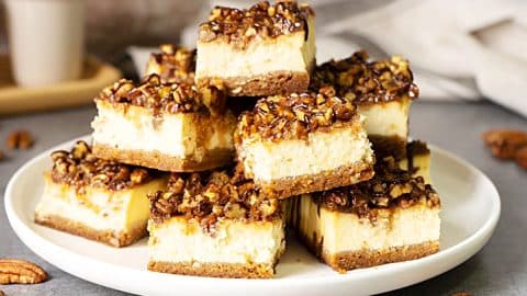 Pecan Cheesecake Bars Recipe | DIY Joy Projects and Crafts Ideas