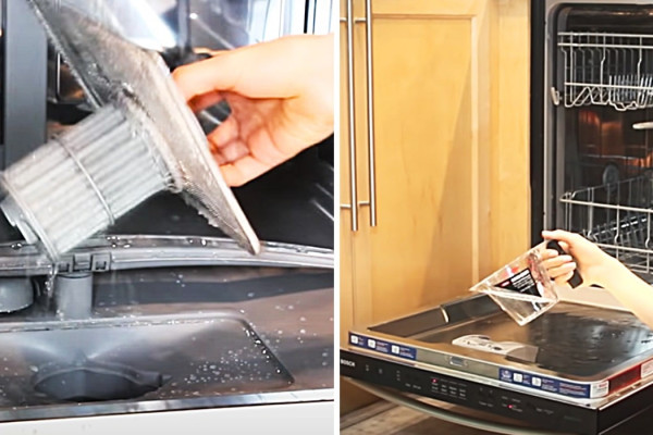 How To Clean A Smelly Dishwasher - Easy Dishwasher Hack - Dishwasher Cleaning Ideas