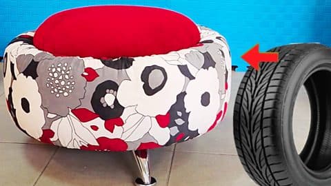 How To Make A Plush Stool With An Old Tire | DIY Joy Projects and Crafts Ideas