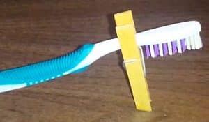 How To Make A Clothespin Toothbrush Holder