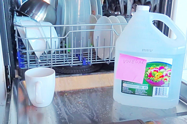 How To Use Vinegar To Clean A Dishwasher - Easy Dishwasher Hack - DIY Dish Idea