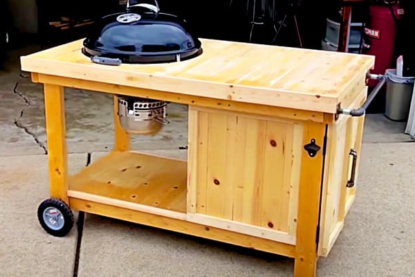 Easy Build Weber BBQ Cart - Outdoor Food Cart - DIY Barbecue Cart Plans