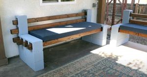 Easy DIY Cinderblock Patio Bench