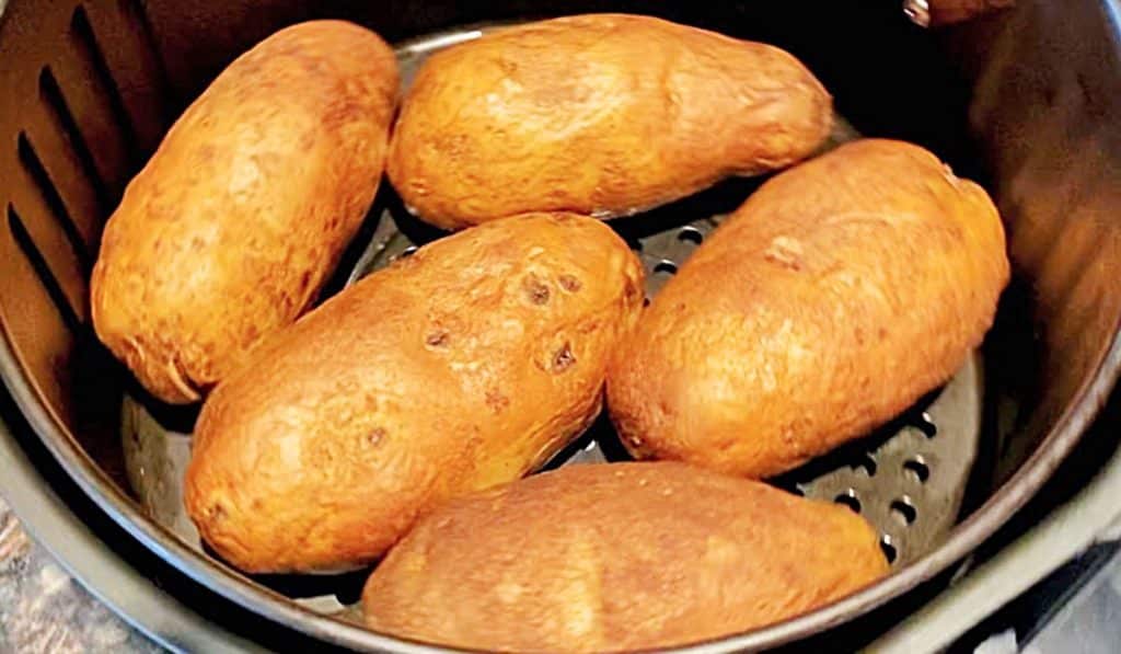 Air Fryer Baked Potatoes Recipe - How To Make Potatoes In The Air Fryer - Steakhouse Baked Potatoes Recipe