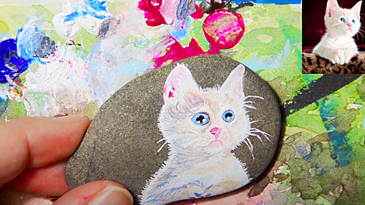 Rock Painting Idea How To Paint A Cat