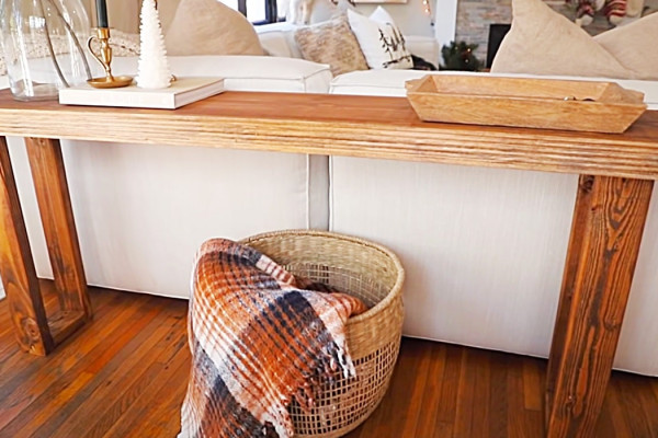 Easy DIY Console Table - Homemade Furniture - How To Build A Cheap Console Table