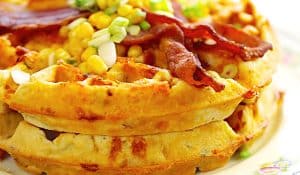 Bacon And Cheddar Cornbread Waffles Recipe