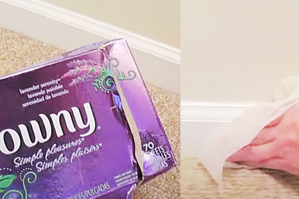 How To Clean Baseboards With Dryer Sheets - Easy Way To Clean Baseboards - DIY Cleaning Ideas