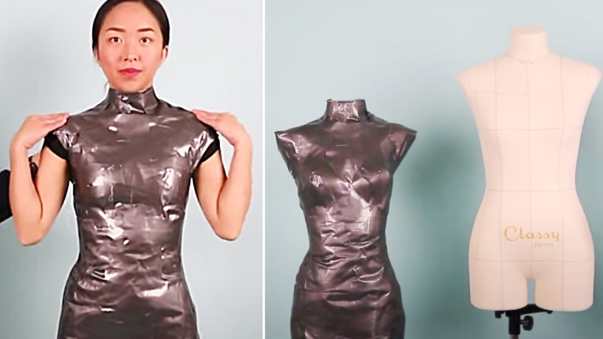 DIY Dress Form w/ Decoupage  How to Make a Custom Duct Tape Mannequin