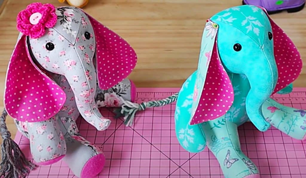 Patchwork Elephant - Easy Patchwork Toy - Free Sewing Pattern