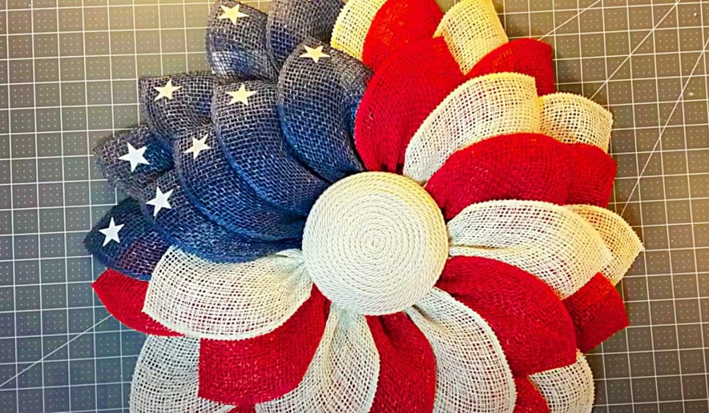 How To Make An American Flag Flower Wreath - Easy Wreath Ideas - Patriotic Wreath