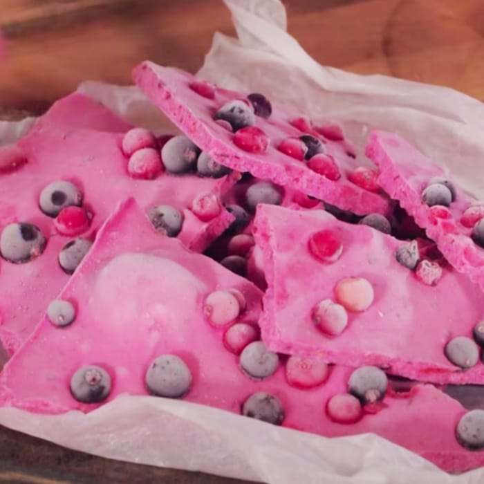 Berry Frozen Yogurt Bark Recipe - Easy Dessert Ideas - How To Make Bark Candy