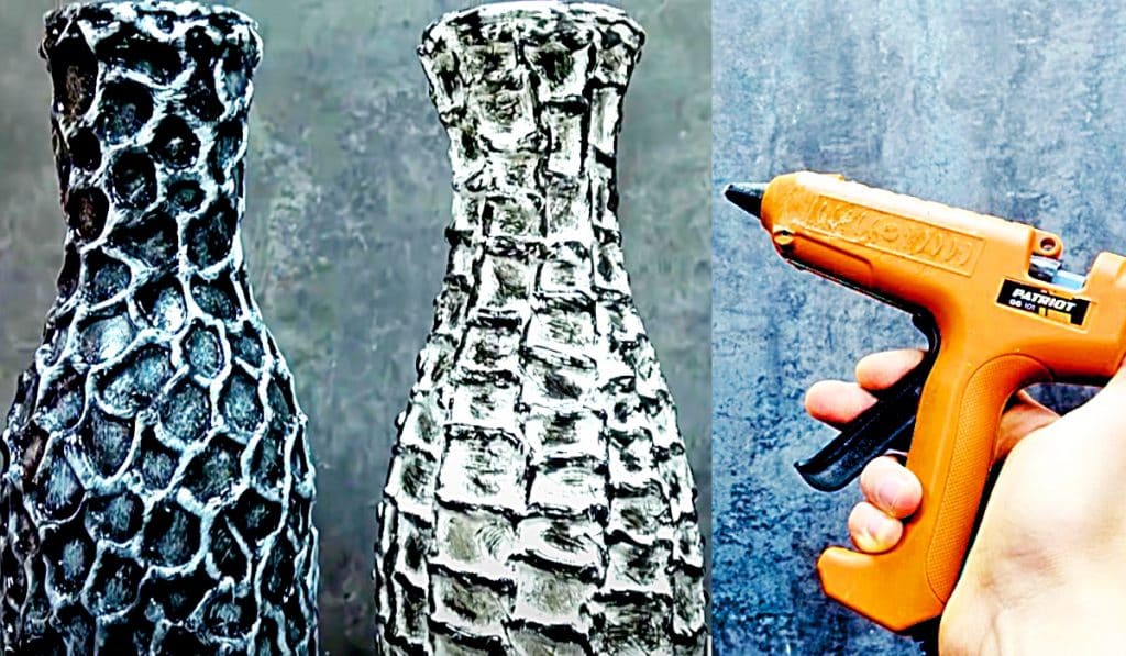 Free Craft - Glue Gun Wine Bottle Makeover - Easy Recycled Wine Bottle Project