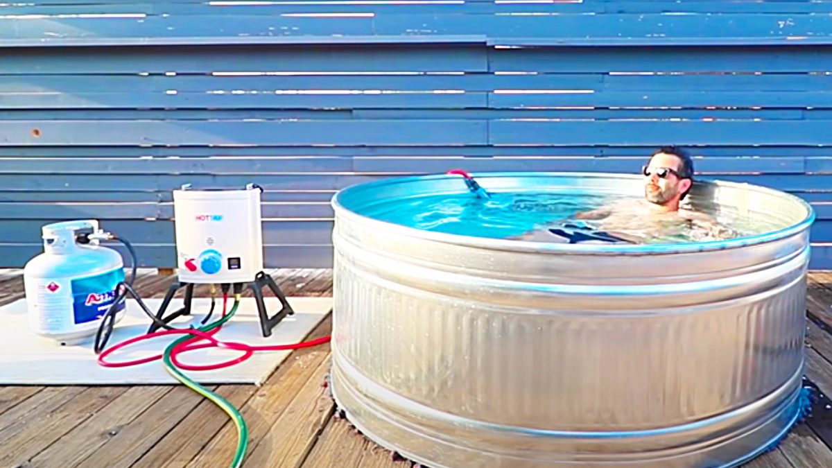 How to Build a Bathtub With a Galvanized Stock Tank