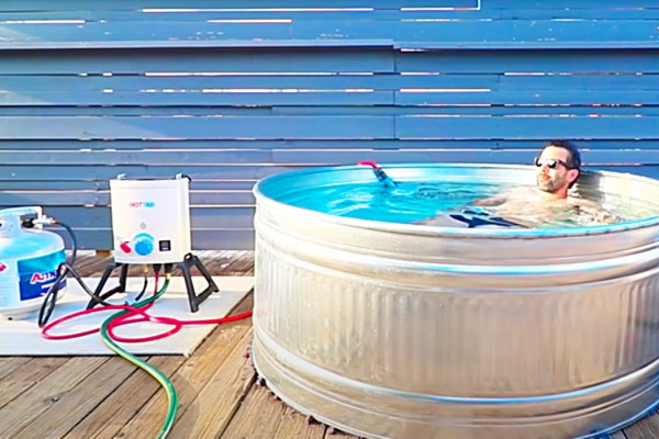 How To Make An Easy Hot Tub - Hillbilly Hot Tub - Easy DIY Hot Tub