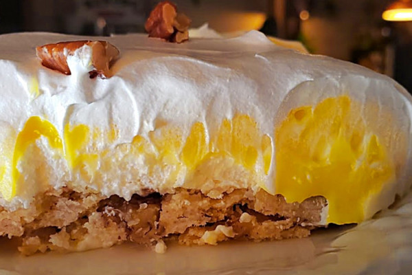 Lemon Lush Bar Recipe - Easy Pudding Ideas - Lemon Pudding Bars