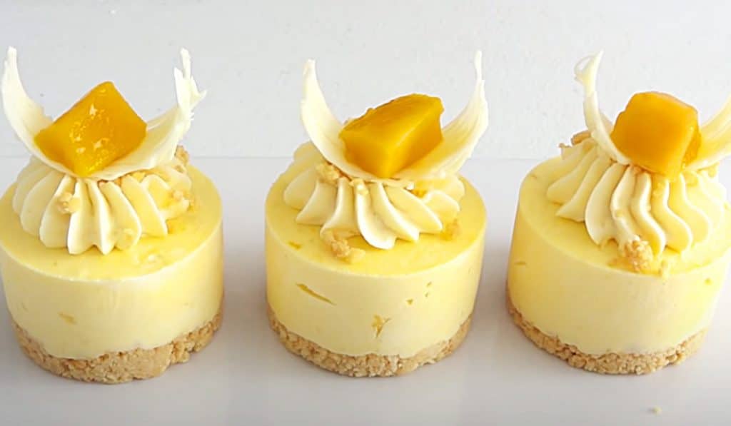 Mini Mango Cheesecakes Recipe - Mango Recipes - Mini Cheesecake Ideas - Party Food