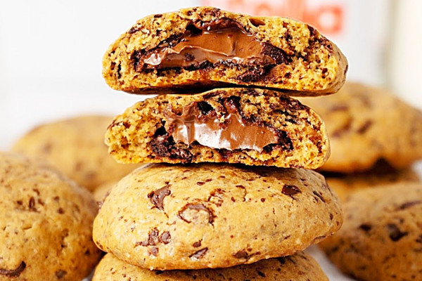 Nutella Stuffed Cookies Recipe - Easy Cookie Ideas - How To Make Double Chocolate Cookies