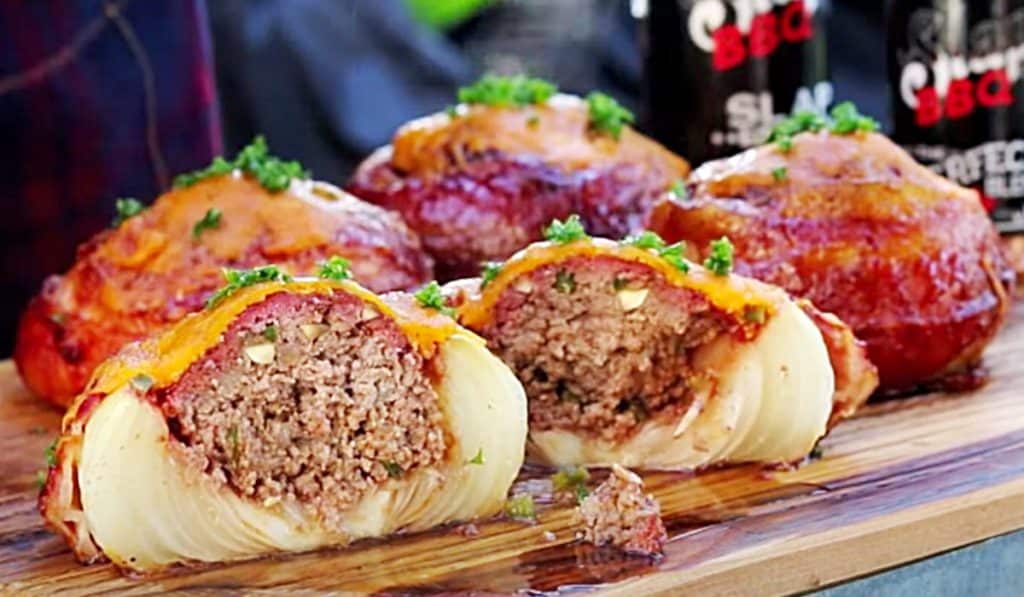Stuffed Onion Bombs Recipe - BBQ Ideas - Party Recipes