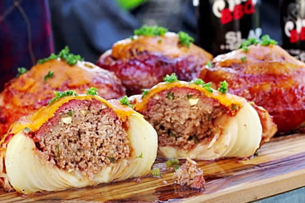 Stuffed Onion Bombs Recipe - BBQ Ideas - Party Recipes