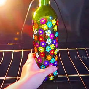 Free Craft Idea: Turn A Leftover Wine Bottle Into Colorful Art