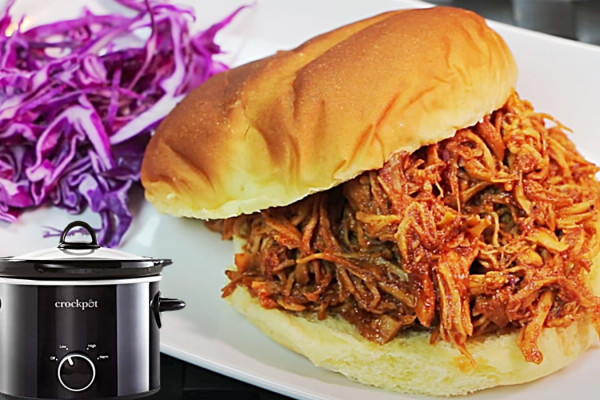 How To Make Pulled Chicken In A Crockpot - Easy Crockpot Recipe - Affordable Meal Ideas