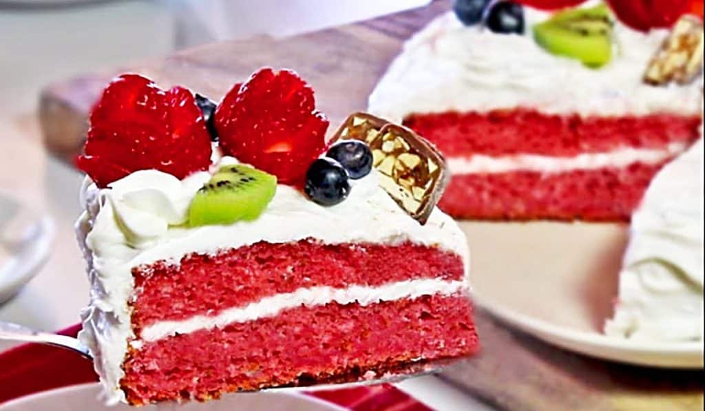 Strawberry Excuse Cake Recipe - Jello Cake Recipe - Snickers Bar Cake