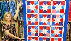 4th Of July Stars Quilt With Free Pattern