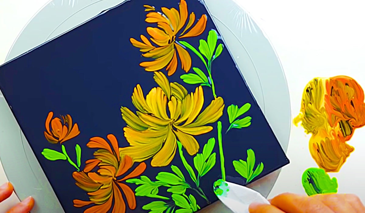 How To Paint Chrysanthemums Using Tissue Paper | DIY Joy Projects and Crafts Ideas