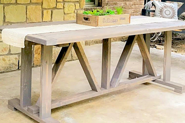 How To Make An Outdoor Table - Easy DIY Furniture - DIY Home Decor