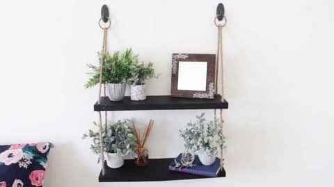 Dollar Tree DIY Hanging Rope Shelf | DIY Joy Projects and Crafts Ideas