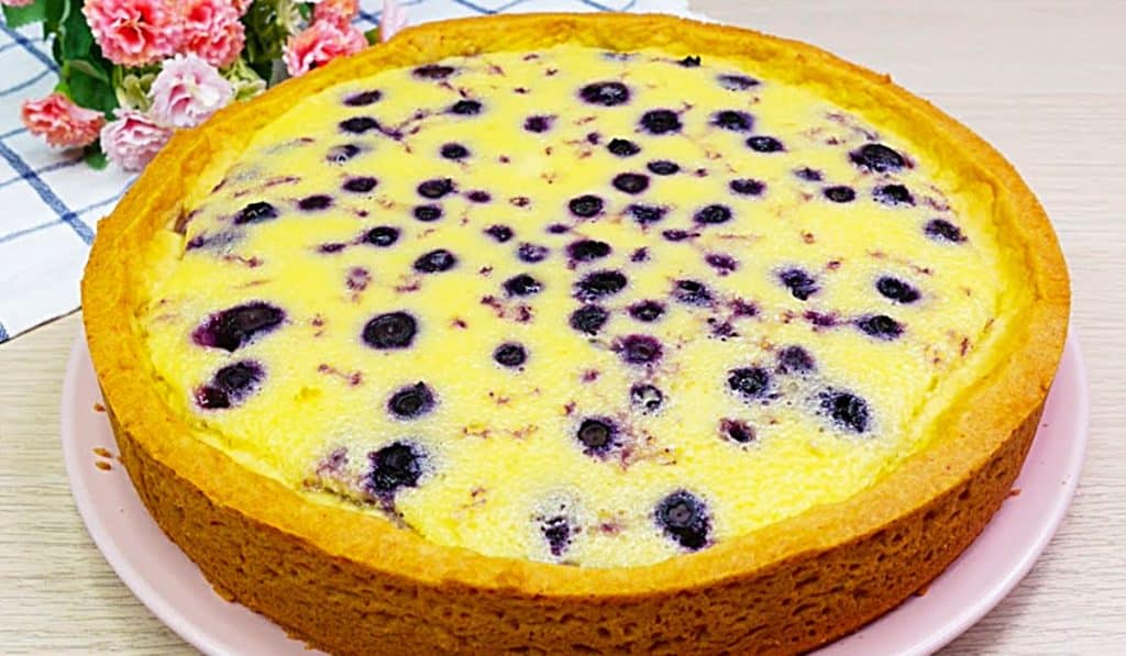 Blueberry Torte Cake Recipe - Easy Dessert Ideas - Blueberry Flan Recipe