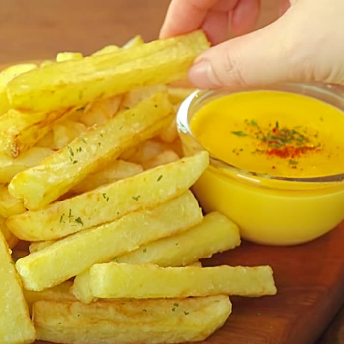 Nacho Cheese Fries Recipe - Cheese Dipping Sauce - Easy Snack Recipe Ideas